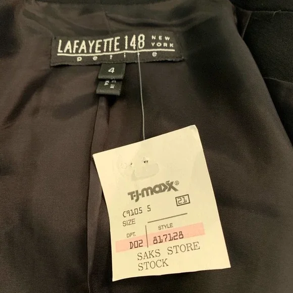 LAFAYETTE 148 Black Suit Jacket Petite 4 - Picture 8 of 8